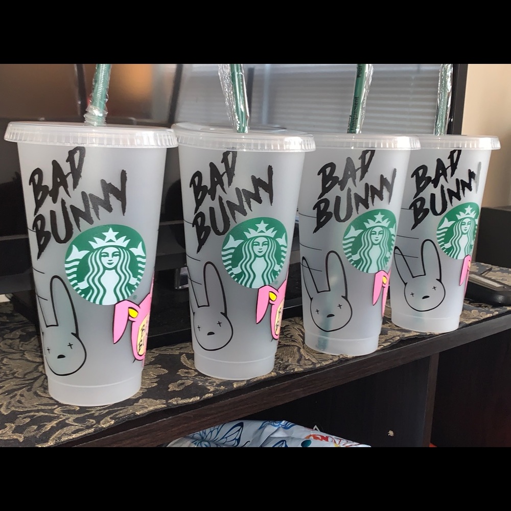 Personalized venti reusable cup with straw